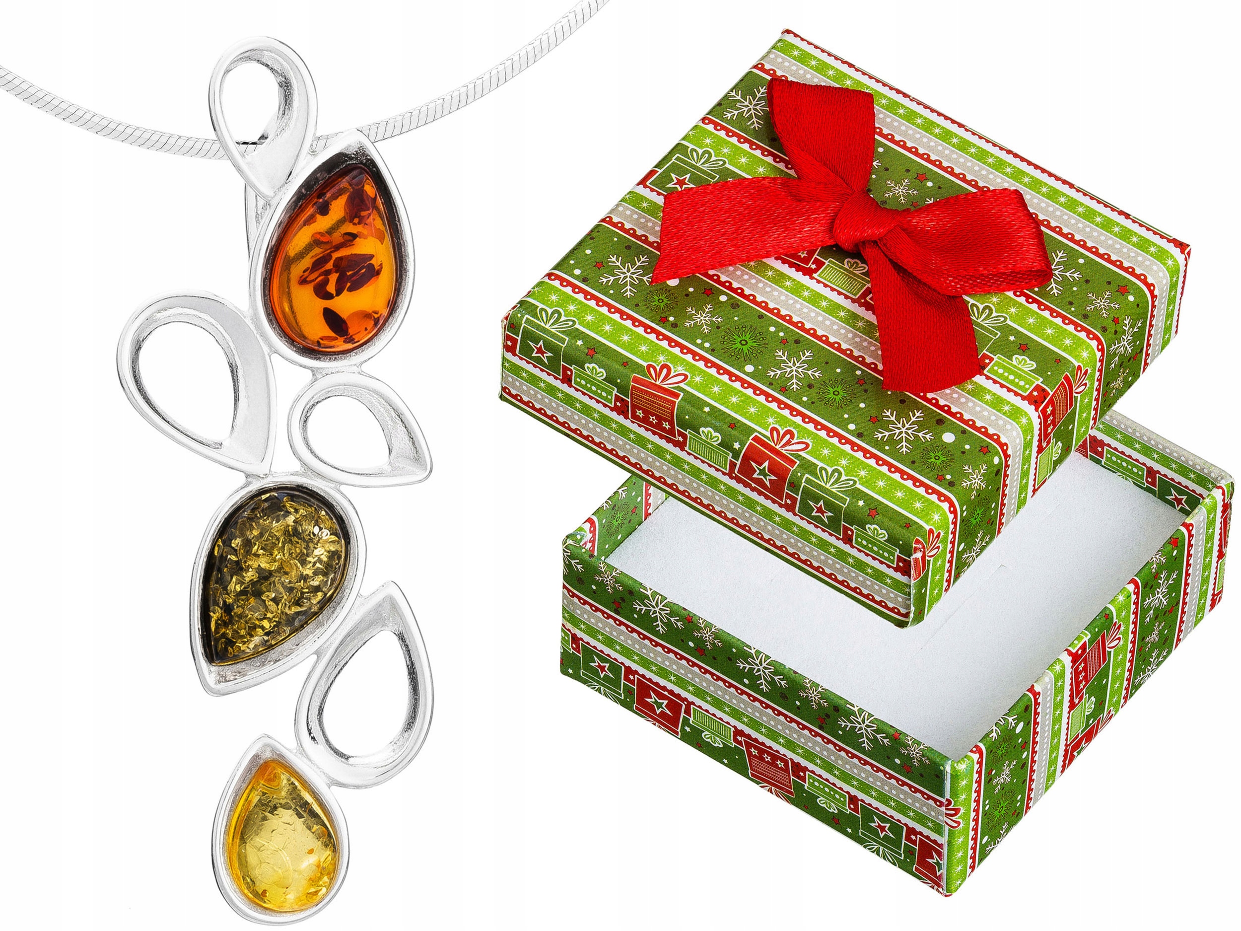 Krátký stříbrný velký dámský barevný náhrdelník s lžičkou a jantarem Choker 35