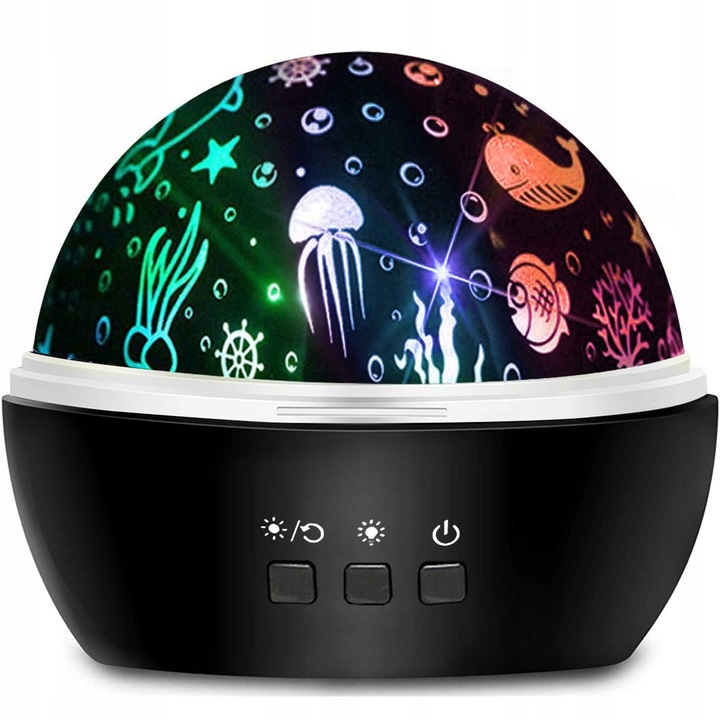 LAMPKA NOCNA LED PROJEKTOR NIEBA LAMPA OBROTOWA RZUTNIK GWIAZD RYBKI 2w1 EAN (GTIN) 5904347198015