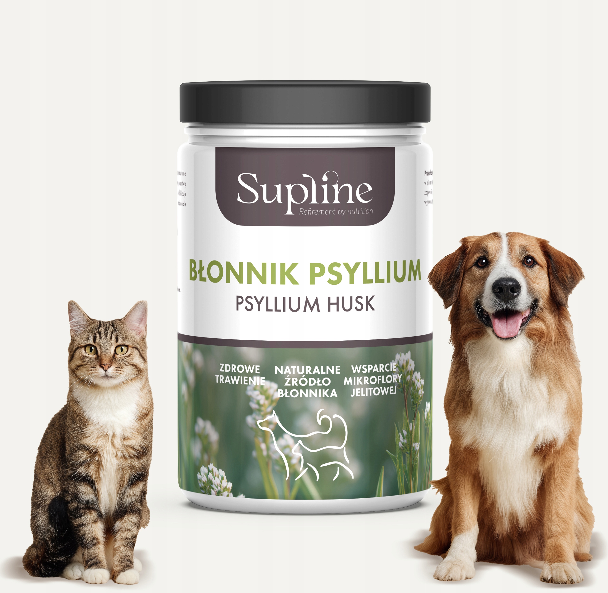 Levně Doplněk stravy Pro Psa Kočku Vláknina Psyllium 200g Supline Trávení Střeva