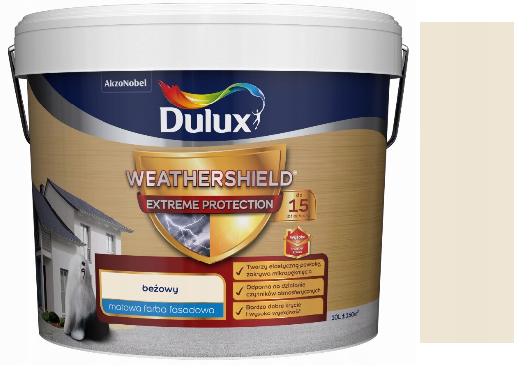 Dulux Weathershield Extreme Protection Farba Do Elewacji Beżowy 10L
