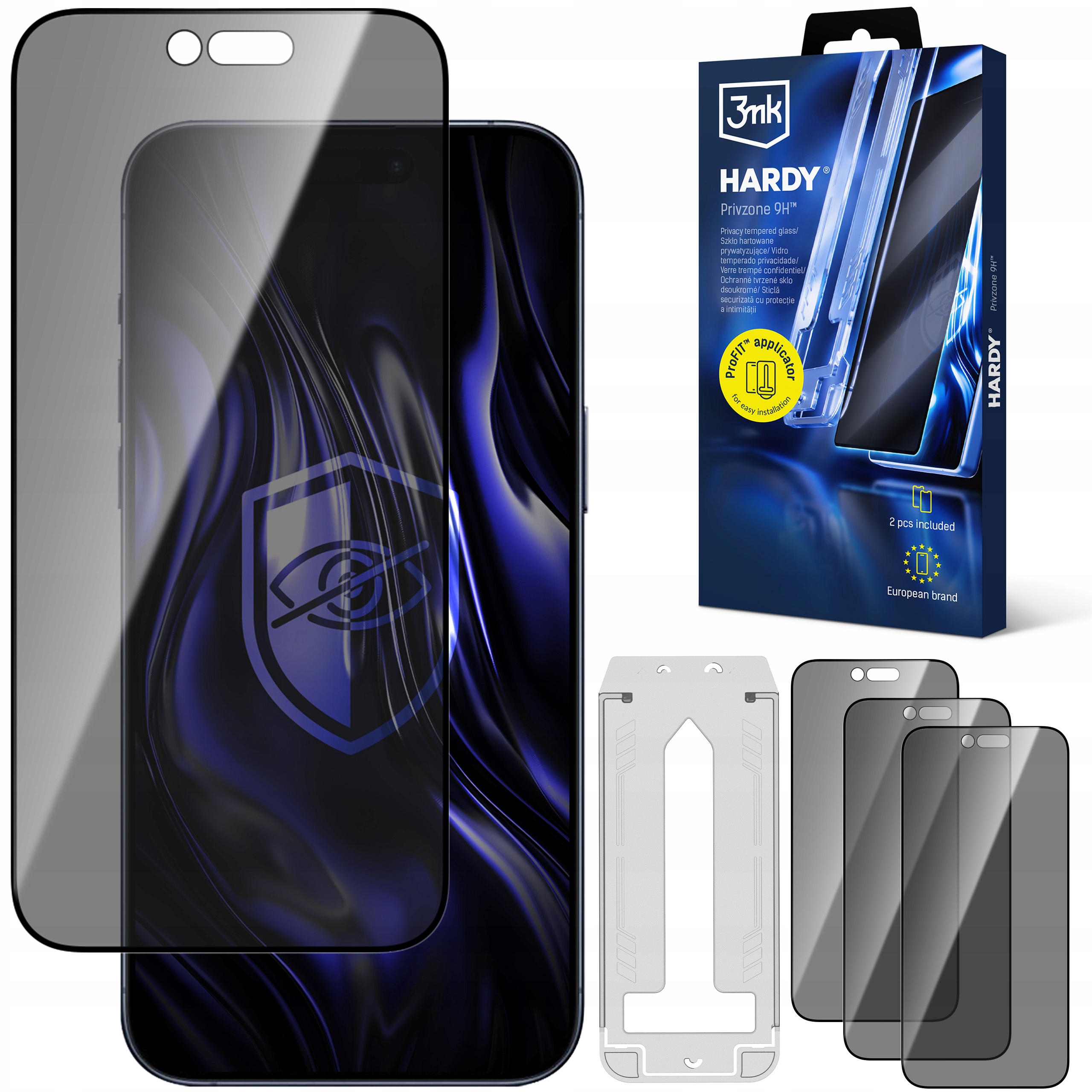 4x Szkło hartowane prywatyzujące 9H 3mk Hardy na ekran do Apple iPhone Air