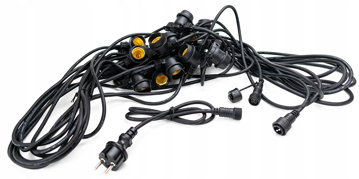 

Girlanda Zewnętrzna 15m Świetlna na 15 Żarówek Led