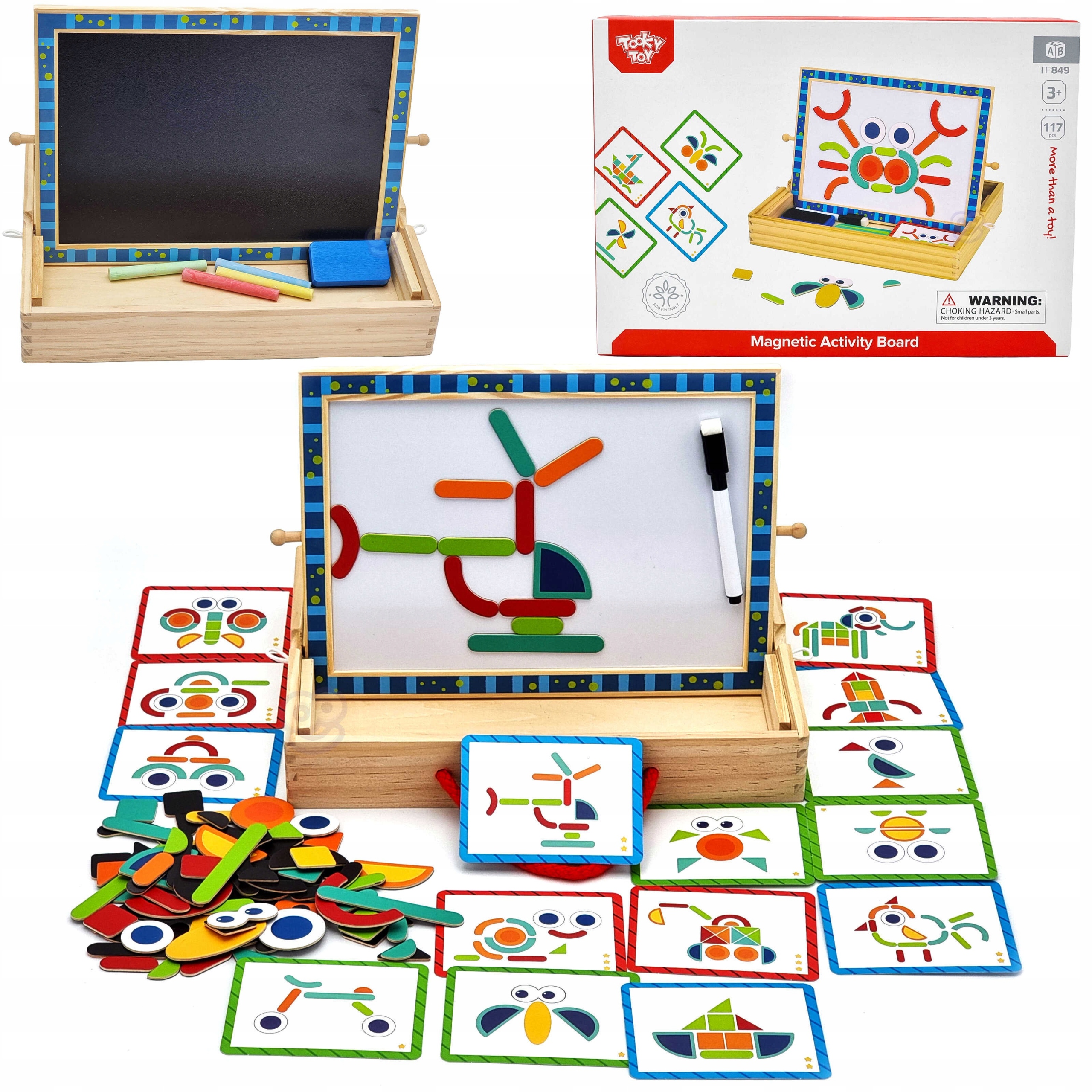

Tooky Toy Tablica Magnetyczna Kredowa Układanka