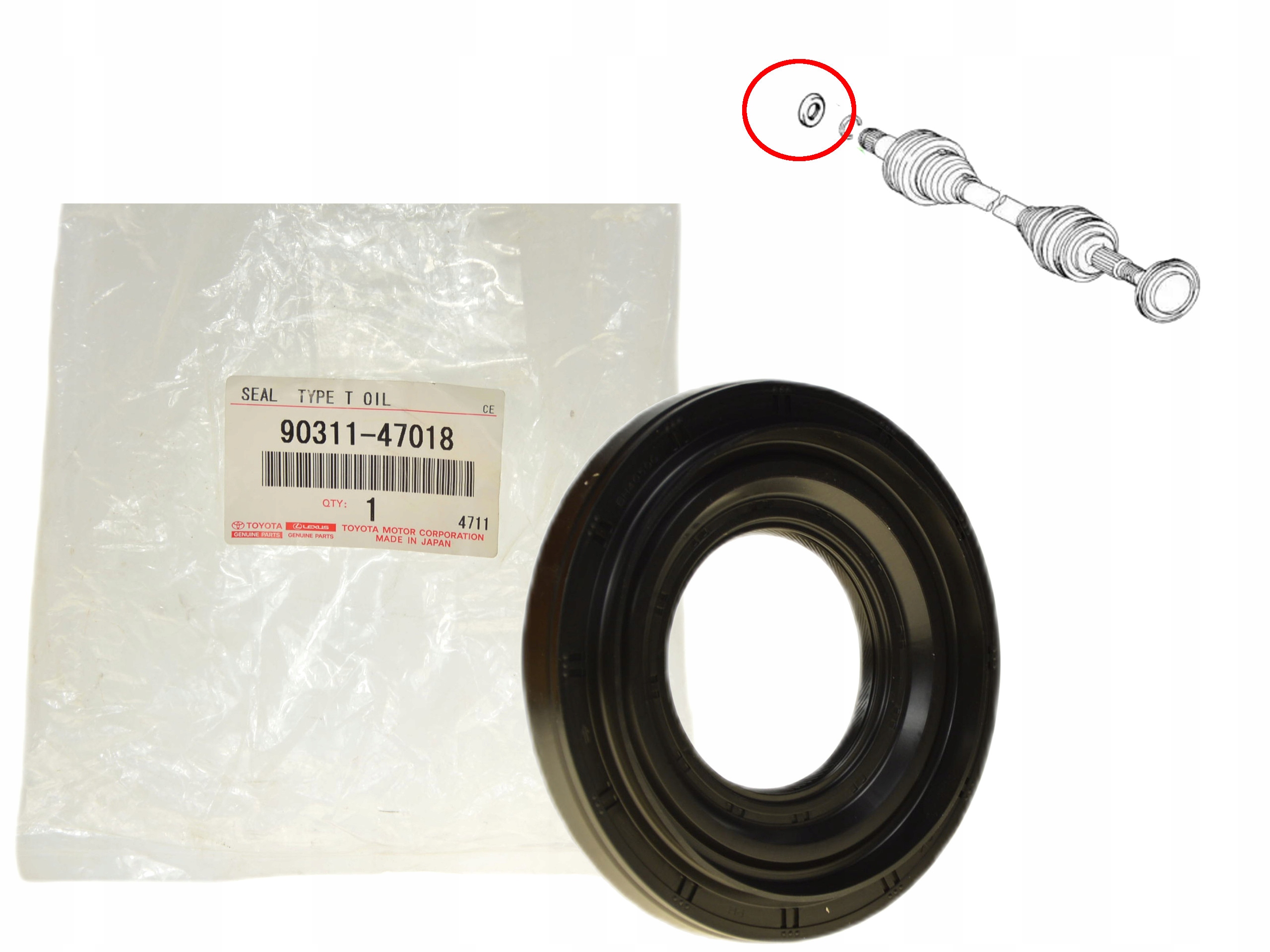 Těsnění Zadní Pravé 90311-47018 Oe Toyota Lexus Gs Is Ls Rc Sc