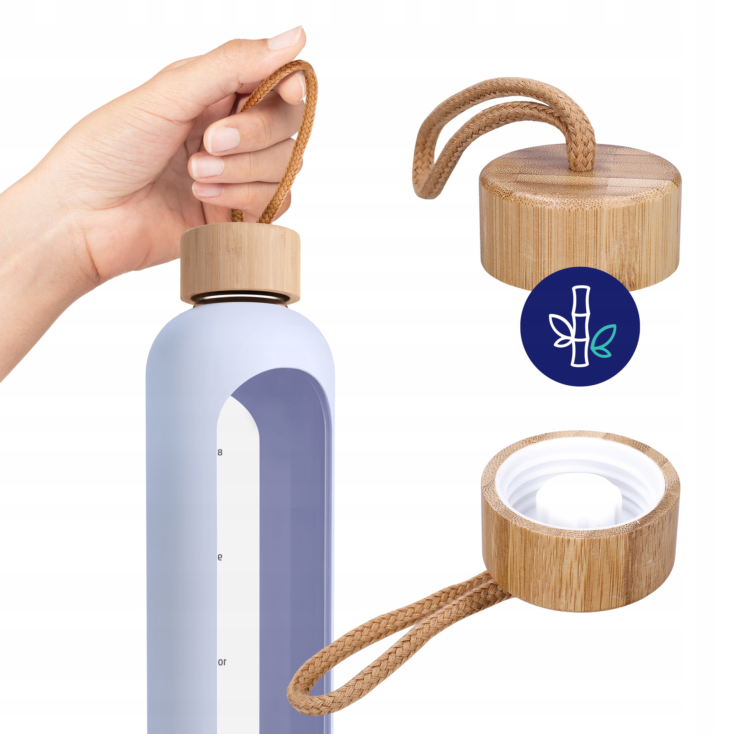 Motivációs üveg kulacs AquaFloow MotivateGlass 1L lila Márka AquaFloow