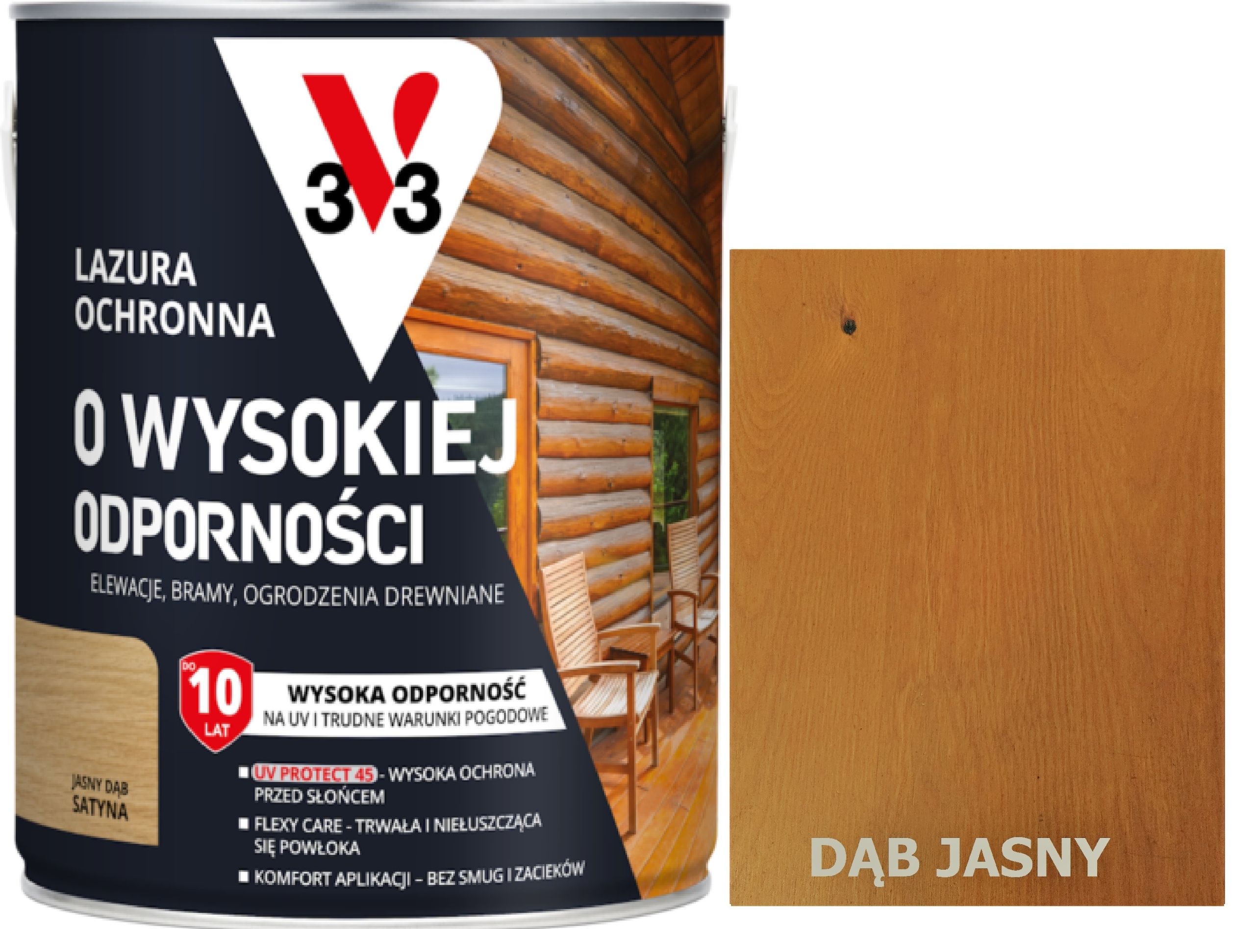 Lazúra V33 Vysoká Odolnosť 10 rokov Dub svetlý 5L