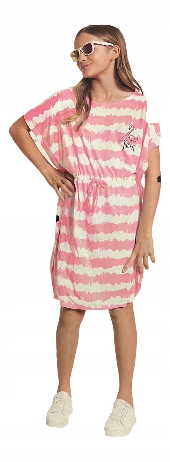 

Sukienka luźna oversize wiązana Flaming *152