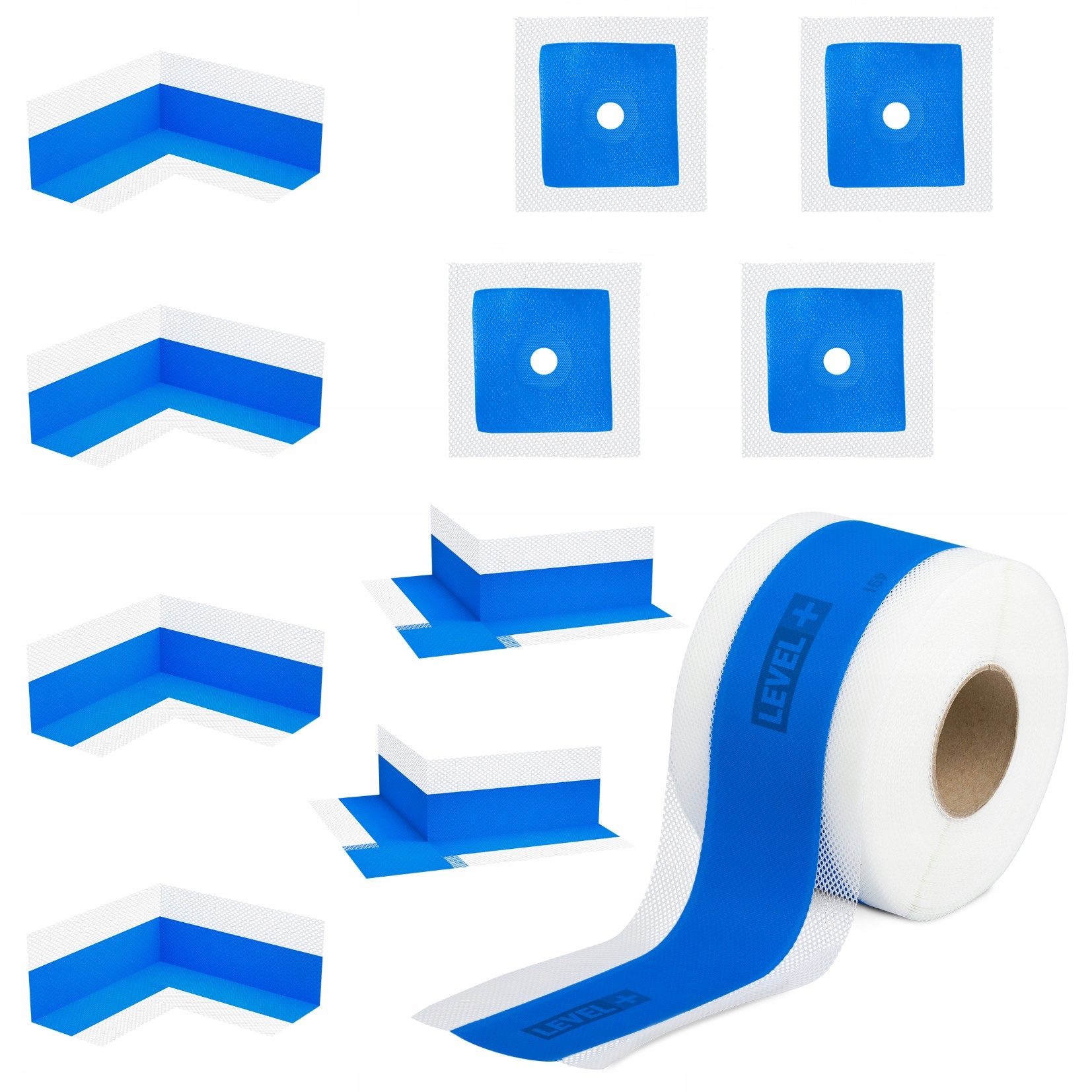 Hydroizolační sada: Páska 20 m rohy 6 ks