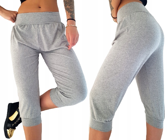 

Spodnie alladynki fitness sportowe krótkie M