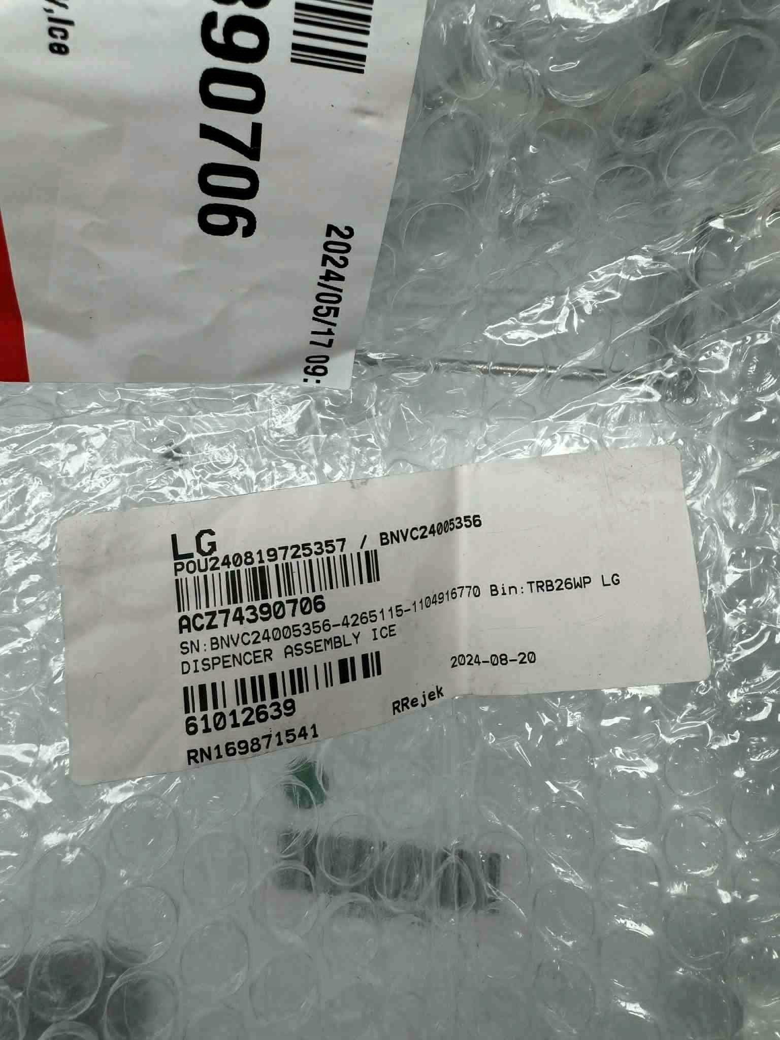 Sestava dávkovače ledu GSXV91PZAE