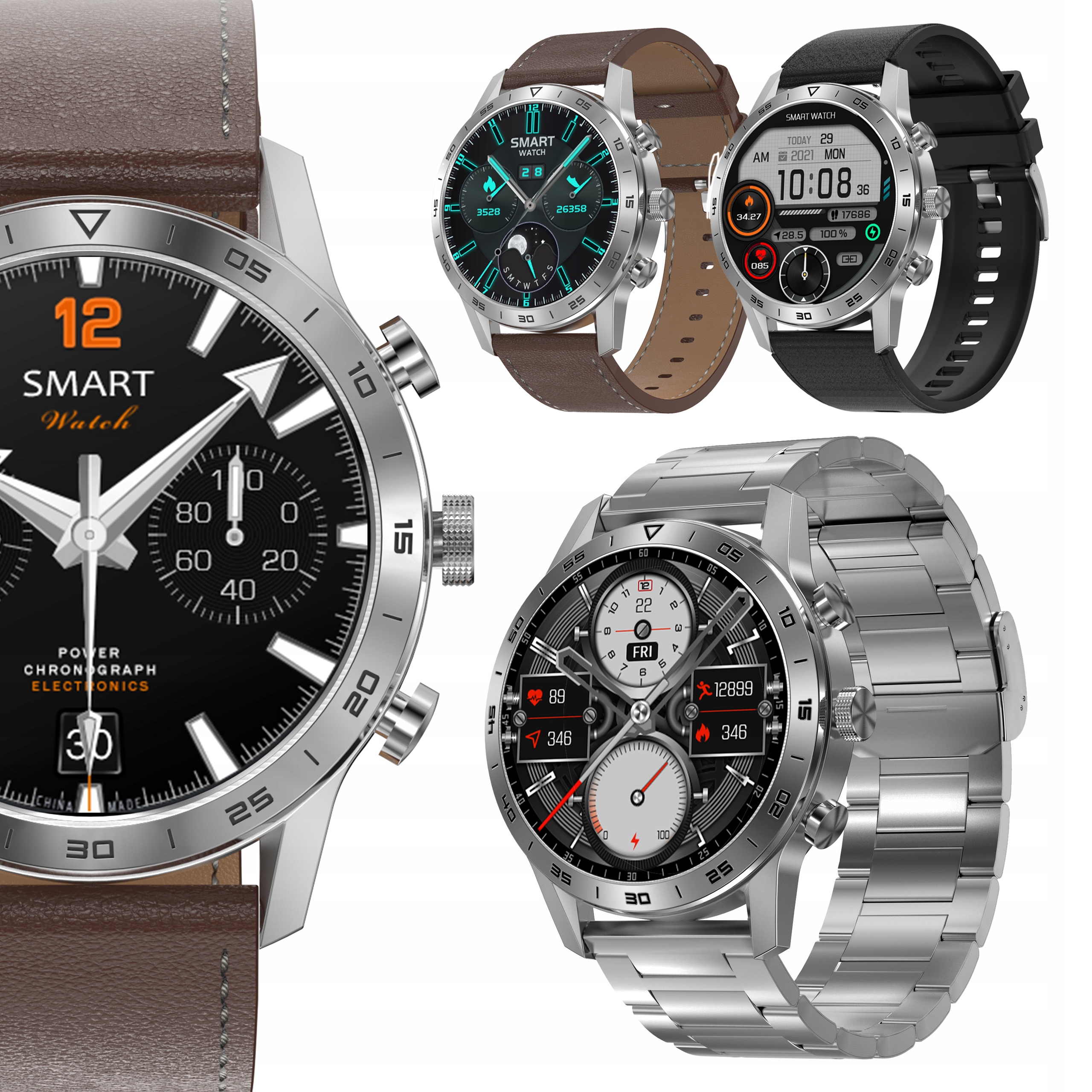 Smartwatch Męski Zegarek Sms Rozmowy Pomiary