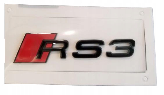 Čierny nápis na klapku emblém RS3 čierny Audi A3