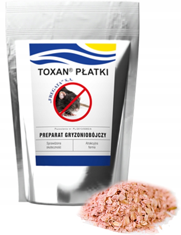 

Toxan Płatki 1kg Trutka Myszy Szczury Mumifikuje