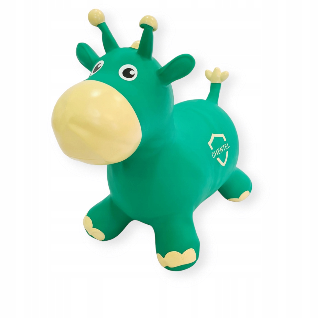 Prezent Skoczek Gumowy Pompowany Premium Żyrafa niebieski + pompka Wiek dziecka 2 lata +