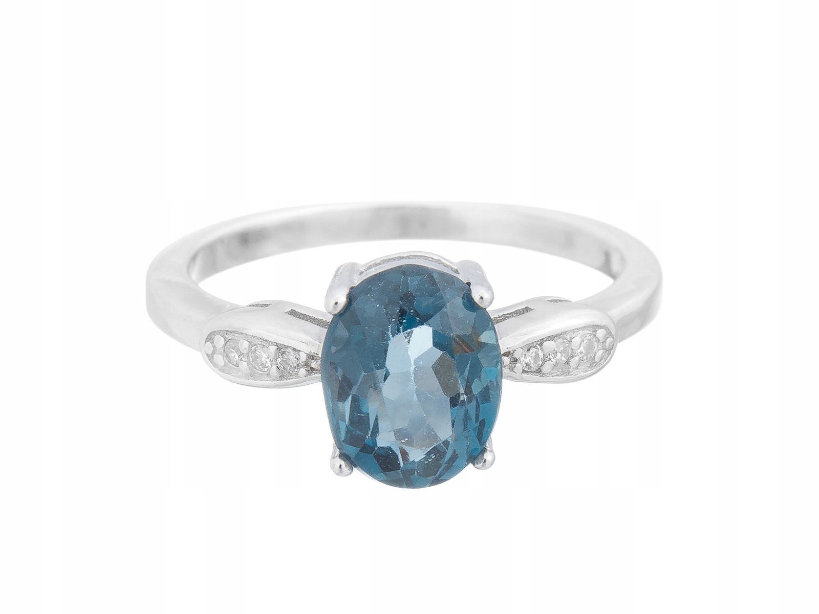 Stříbrný Prstýnek Velikost Vel London Topaz Přírodní