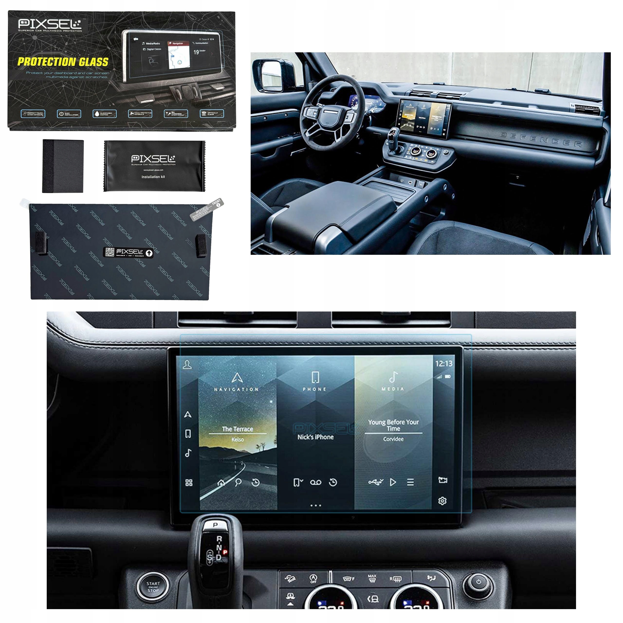 Antyodciskowe Matowe Szkło Ochronne Land Rover DEFENDER-12.1“ 2020-