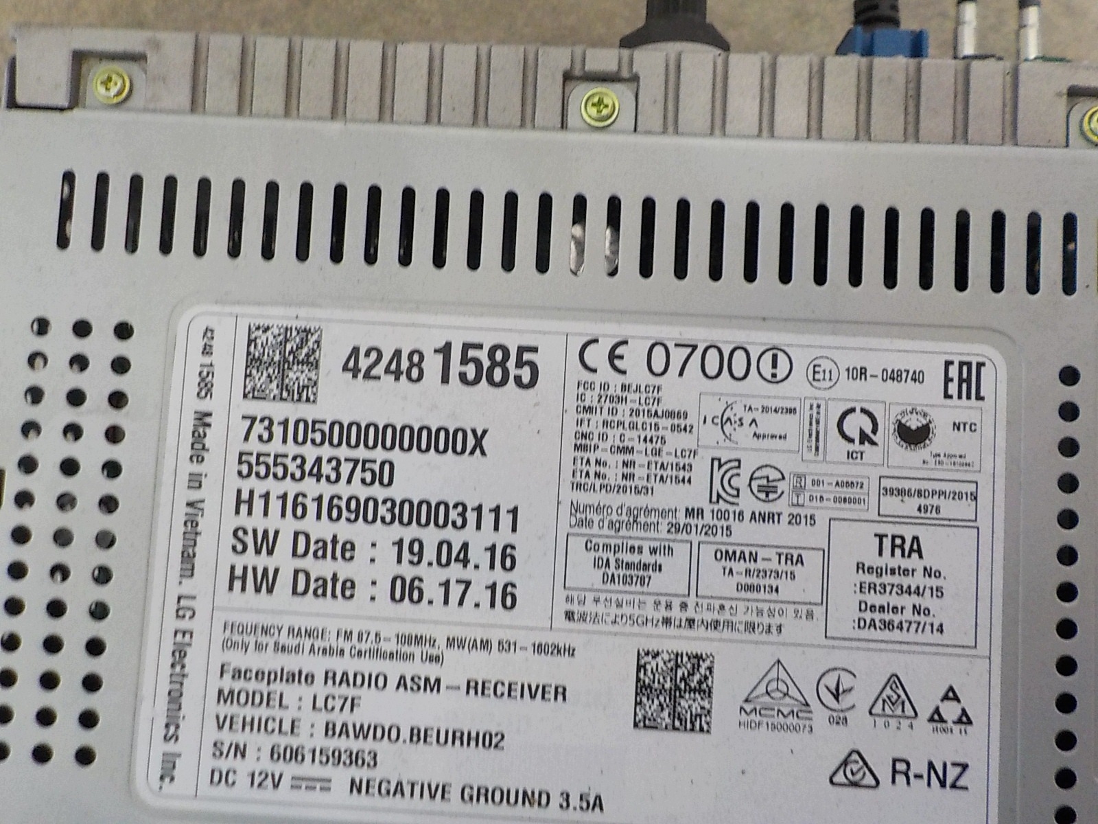 OPEL MOKKA RADIO Navigation FABRYCZNA 42481585