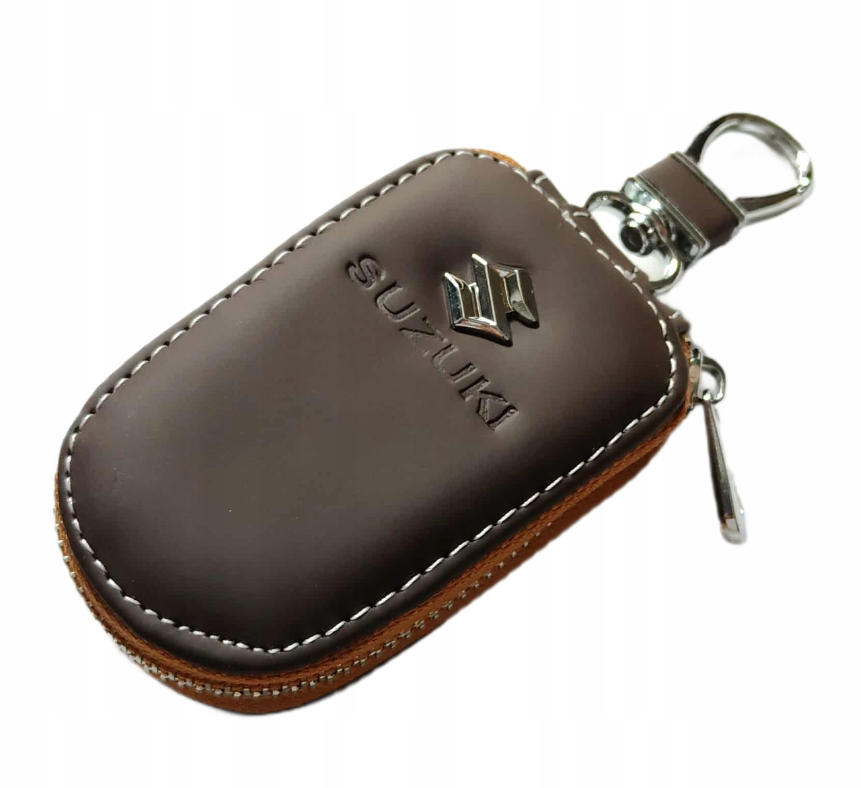 Suzuki Etui Pokrowiec Skórzany Na Kluczyk Brązowy Premium