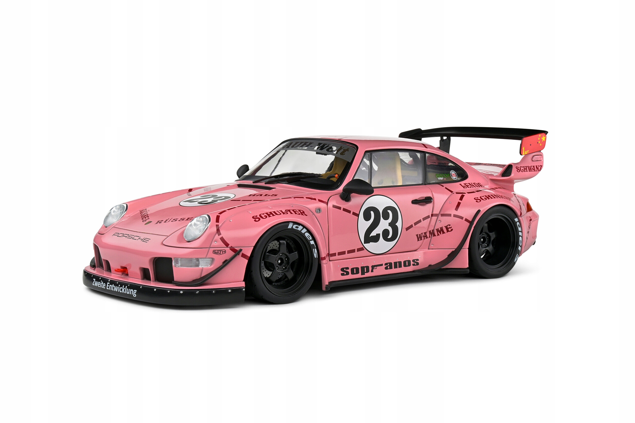 PORSCHE 911 (993) RWB PINK PIG SOPRANOS 1:18 metalowy SOLIDO