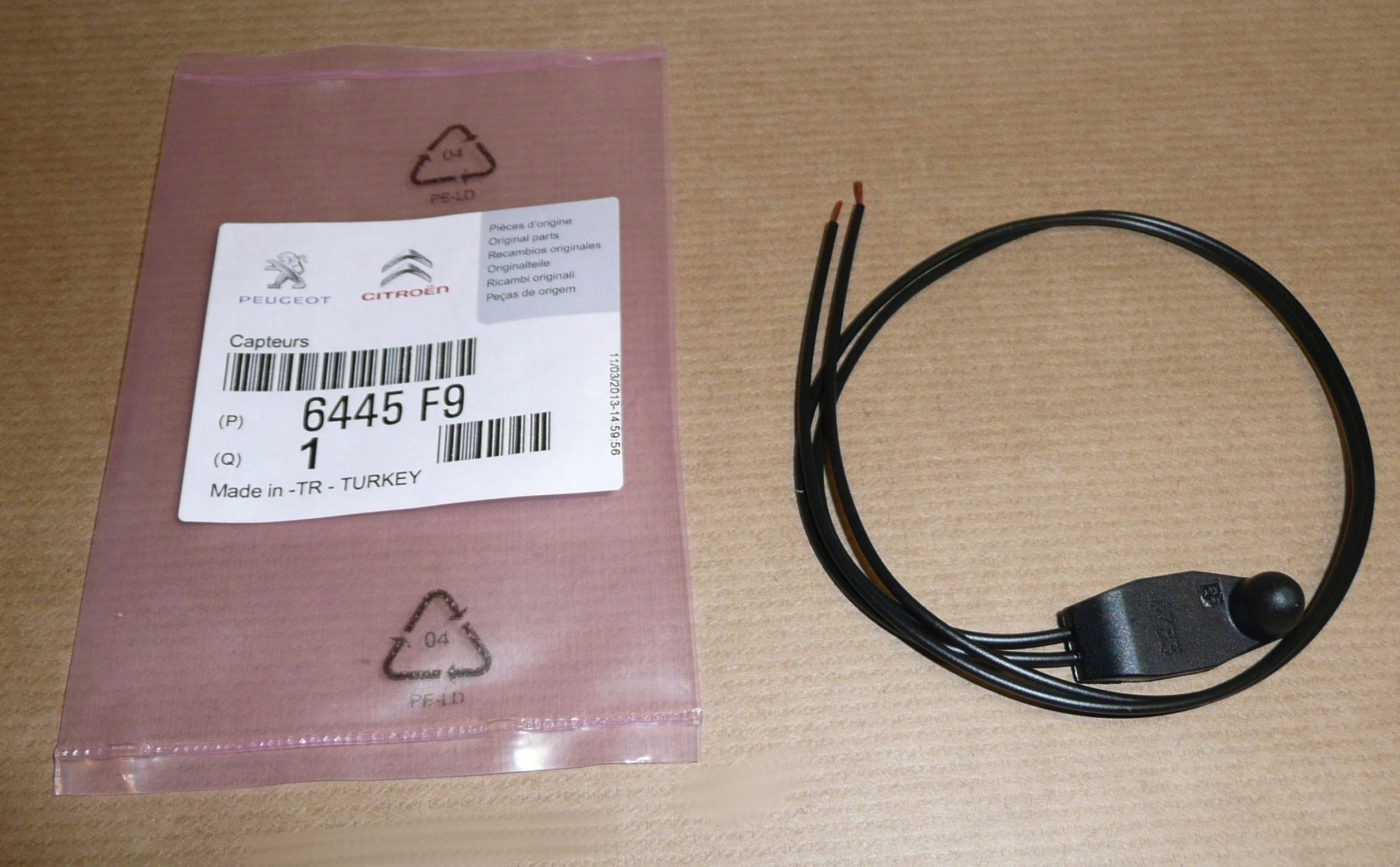 Czujnik Temperatury Zewnętrznej Citroen 6445F9 ORG Numer katalogowy części 6445F9
