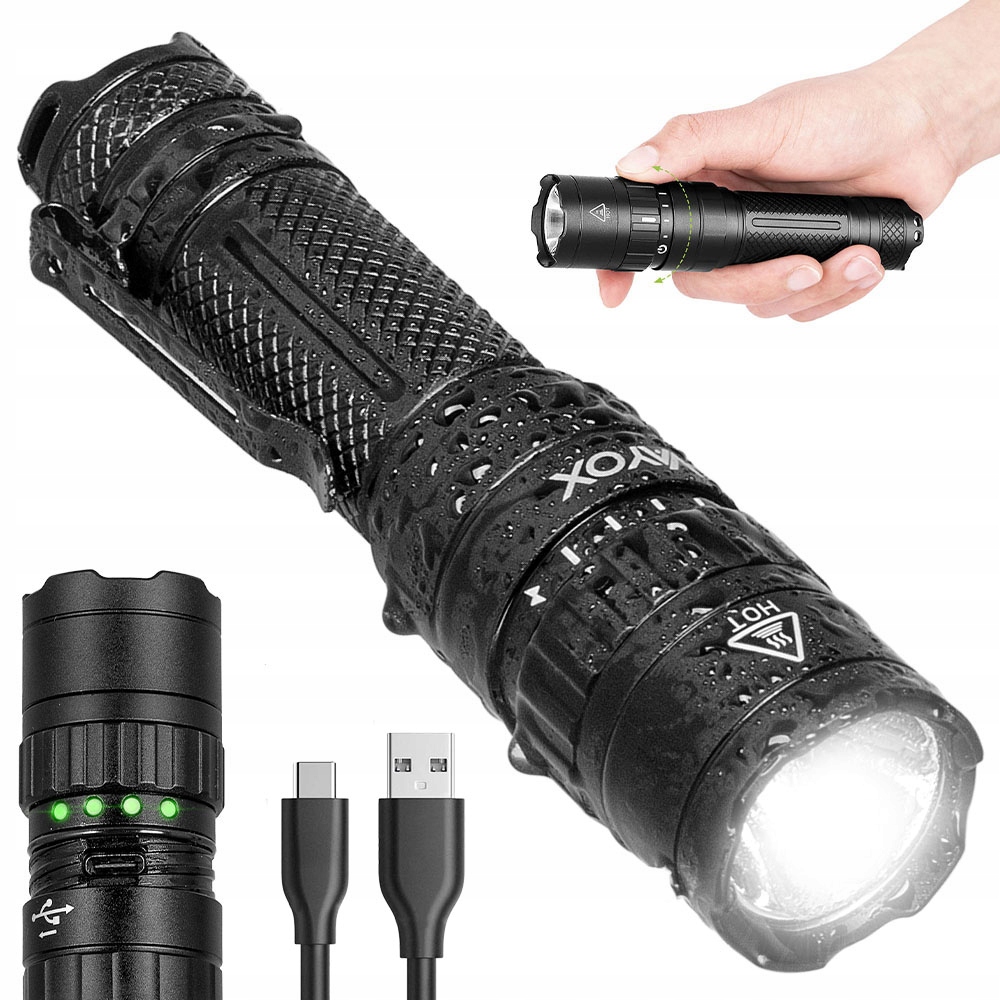 СВІТЛОДІОДНИЙ ЛІХТАРИК ТАКТИЧНИЙ USB ПРОЖЕКТОР ЛАМПА PRO VAYOX