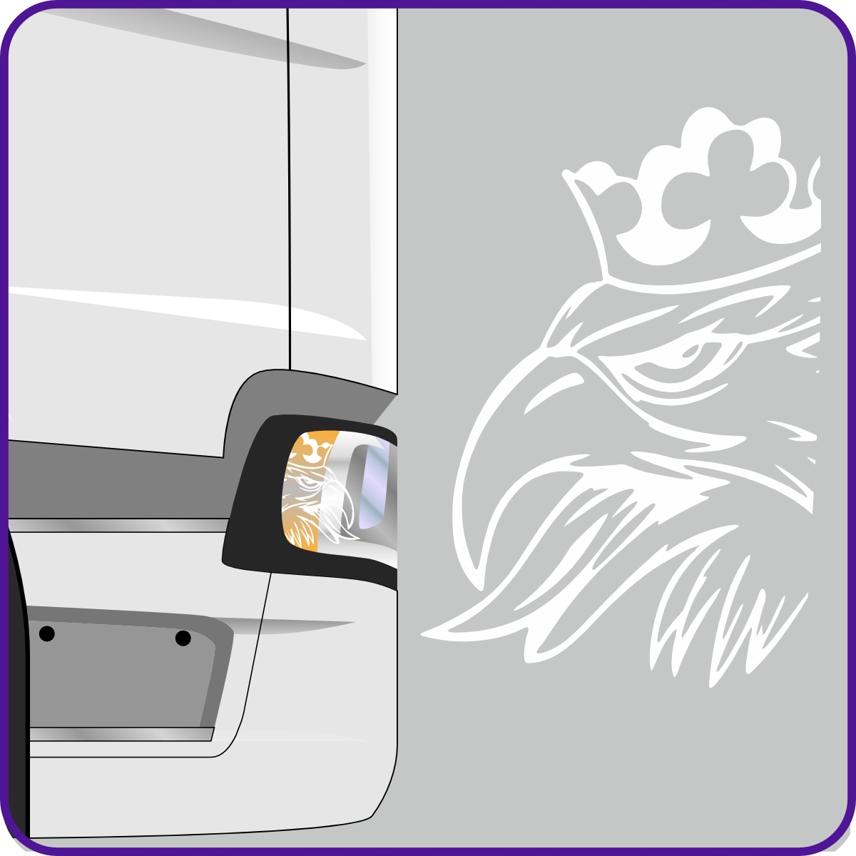 Naklejka Premium Duży Gryf Lampa Scania Ng 2szt