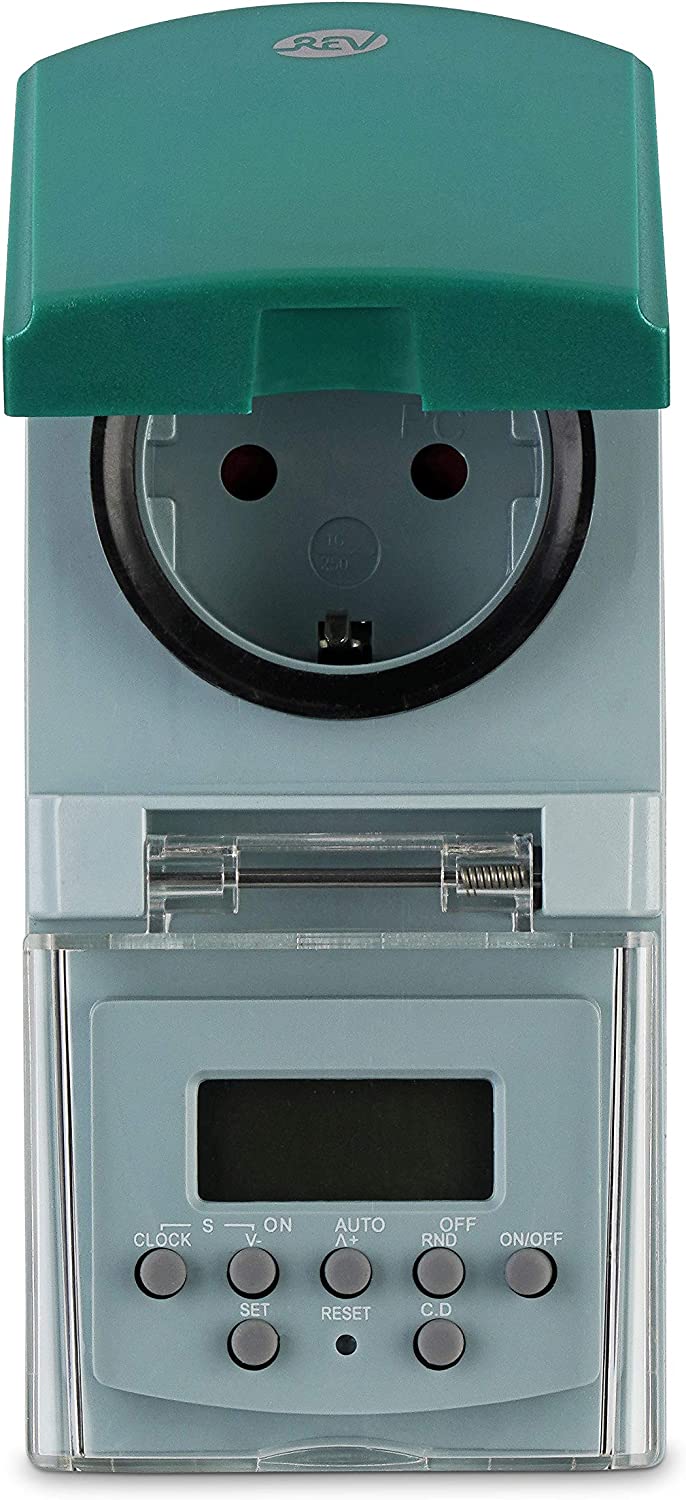 PROGRAMATOR CZASOWY CYFROWY REV CYFROWE GNIAZDKO NOWOCZESNE WODOODPORNE PRO