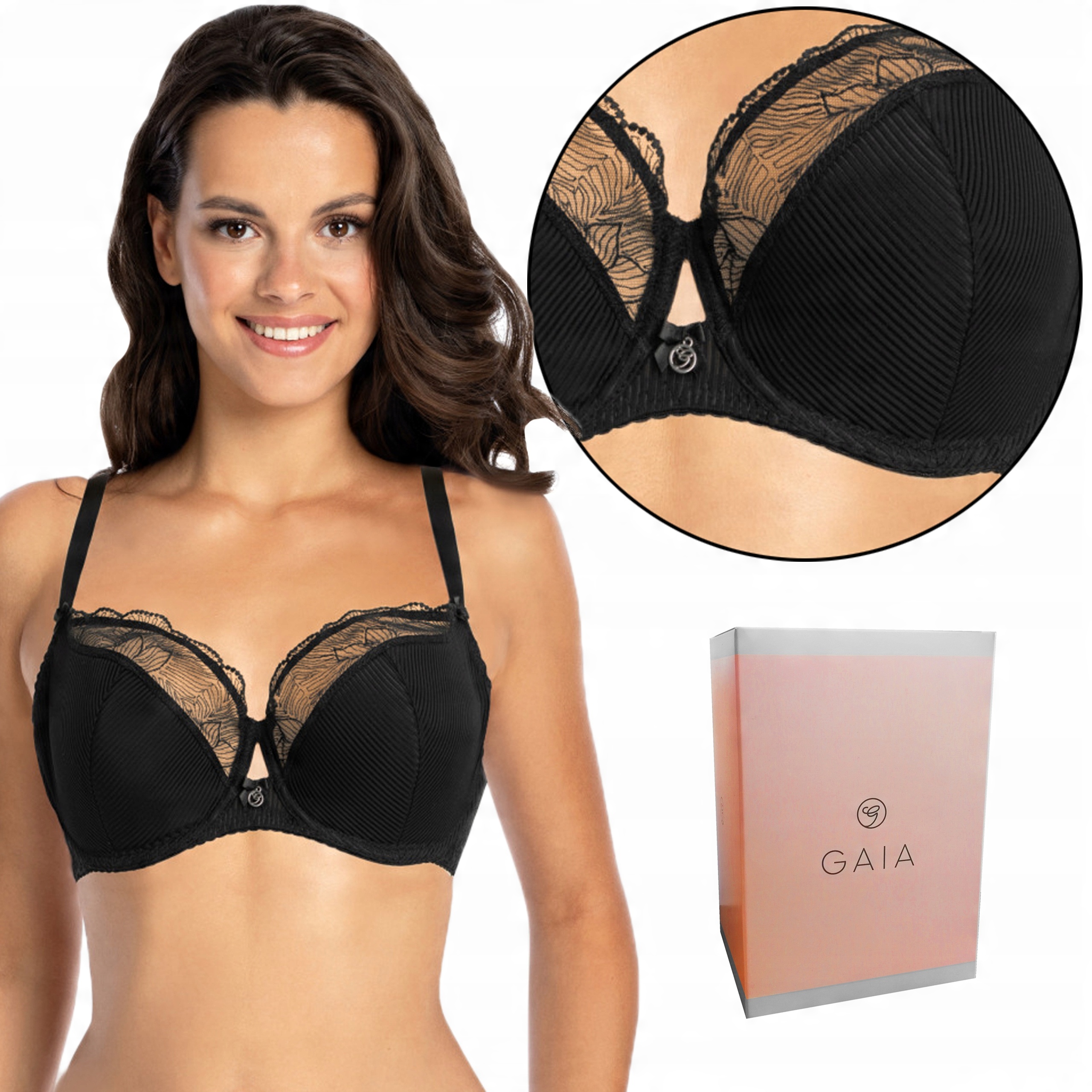 

Gaia biustonosz semi-soft 1059 Ursula czarny 80F
