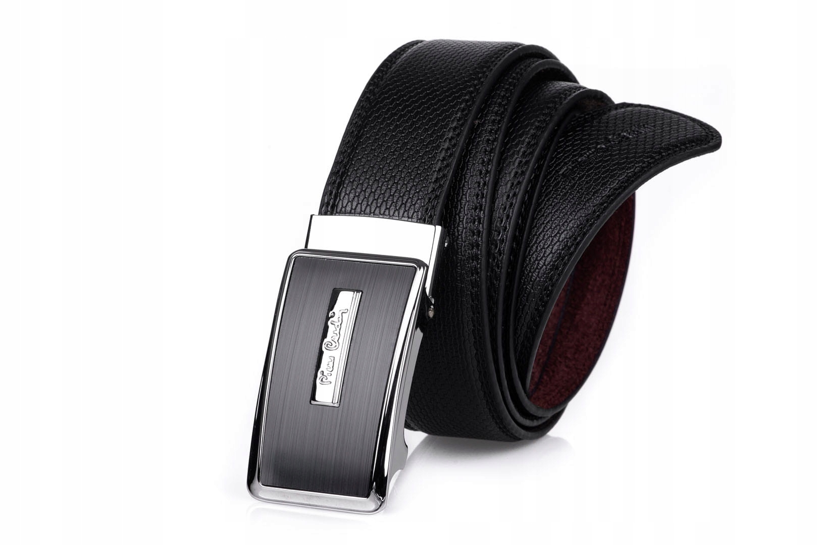 

Pasek męski skórzany Pierre Cardin Zacisk czarny