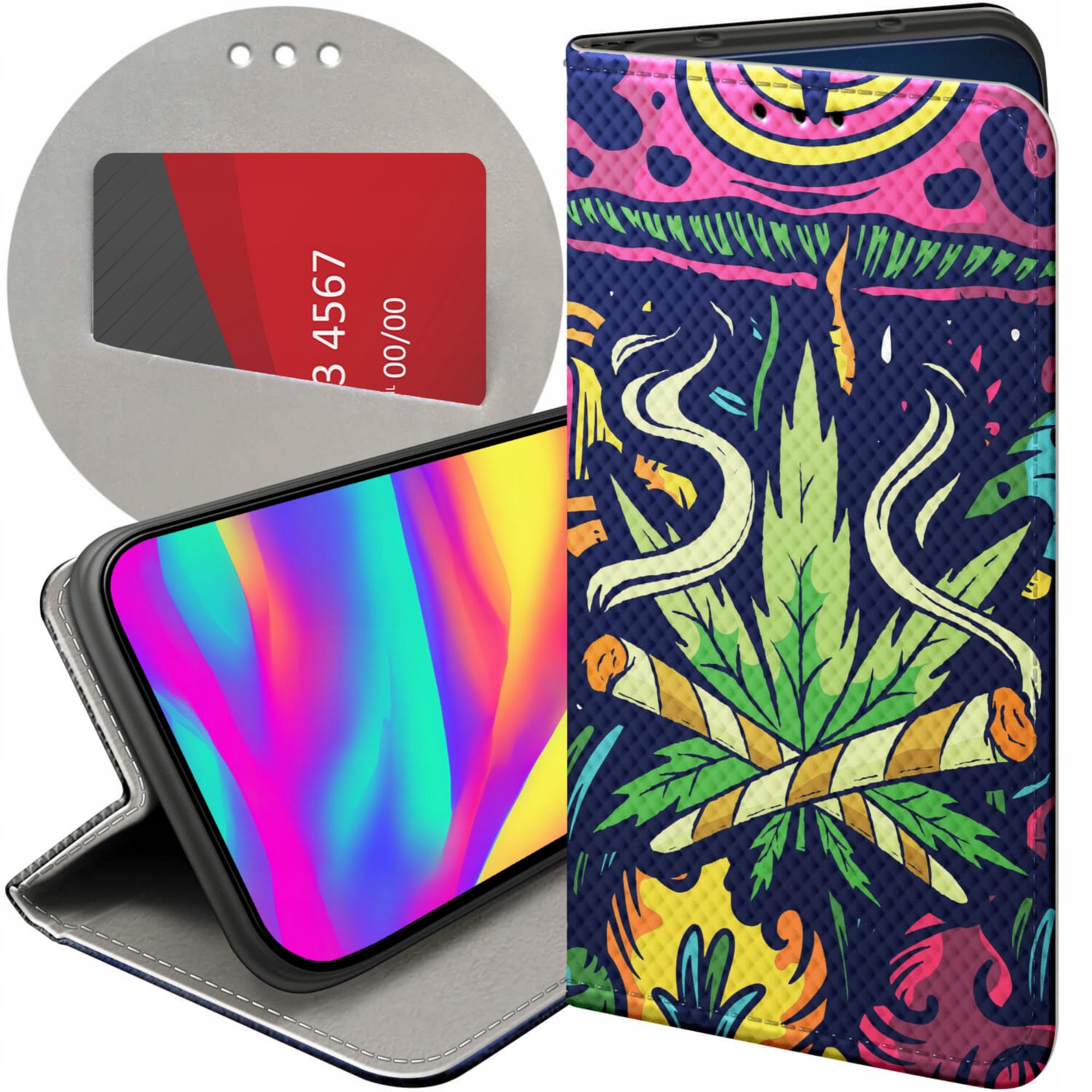 Etui Z Klapką Do Xiaomi Redmi A1 Ganja Marihuana Cannabis Zioło Case