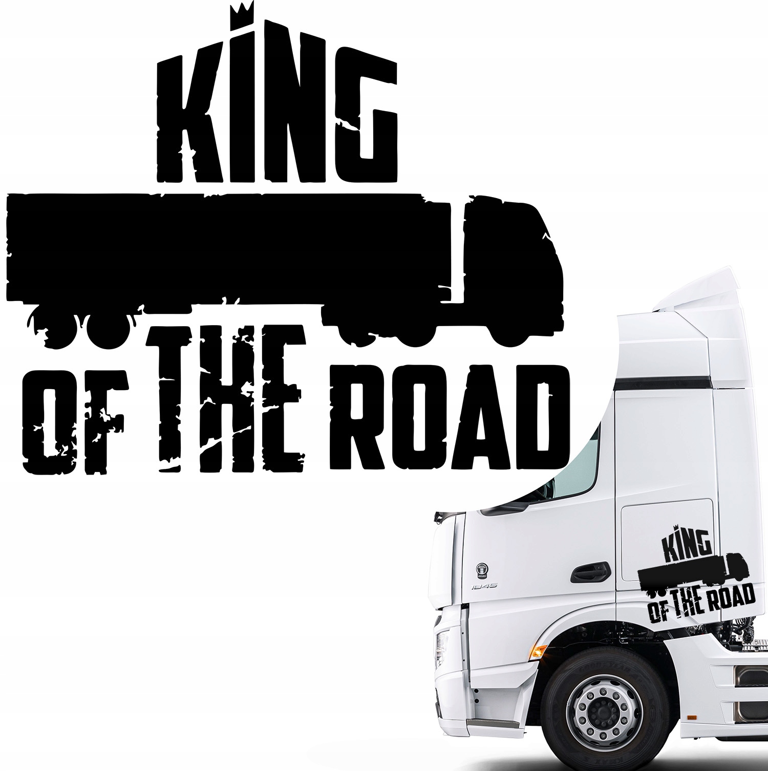 

Naklejka Na Tir Ciągnik King Of The Road 80x67cm