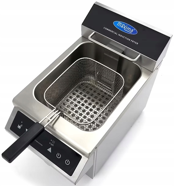 Frytkownica indukcyjna gastronomiczna z kranem 8L 3500W Maxima 09371090
