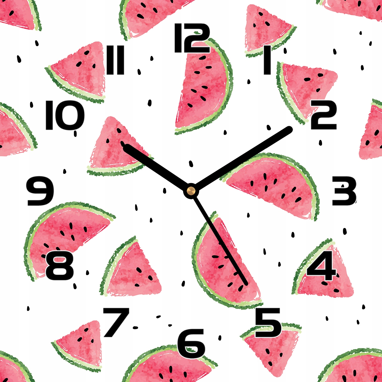 

Zegar szklany na ścianę Arbuzowy deszcz 30x30 cm