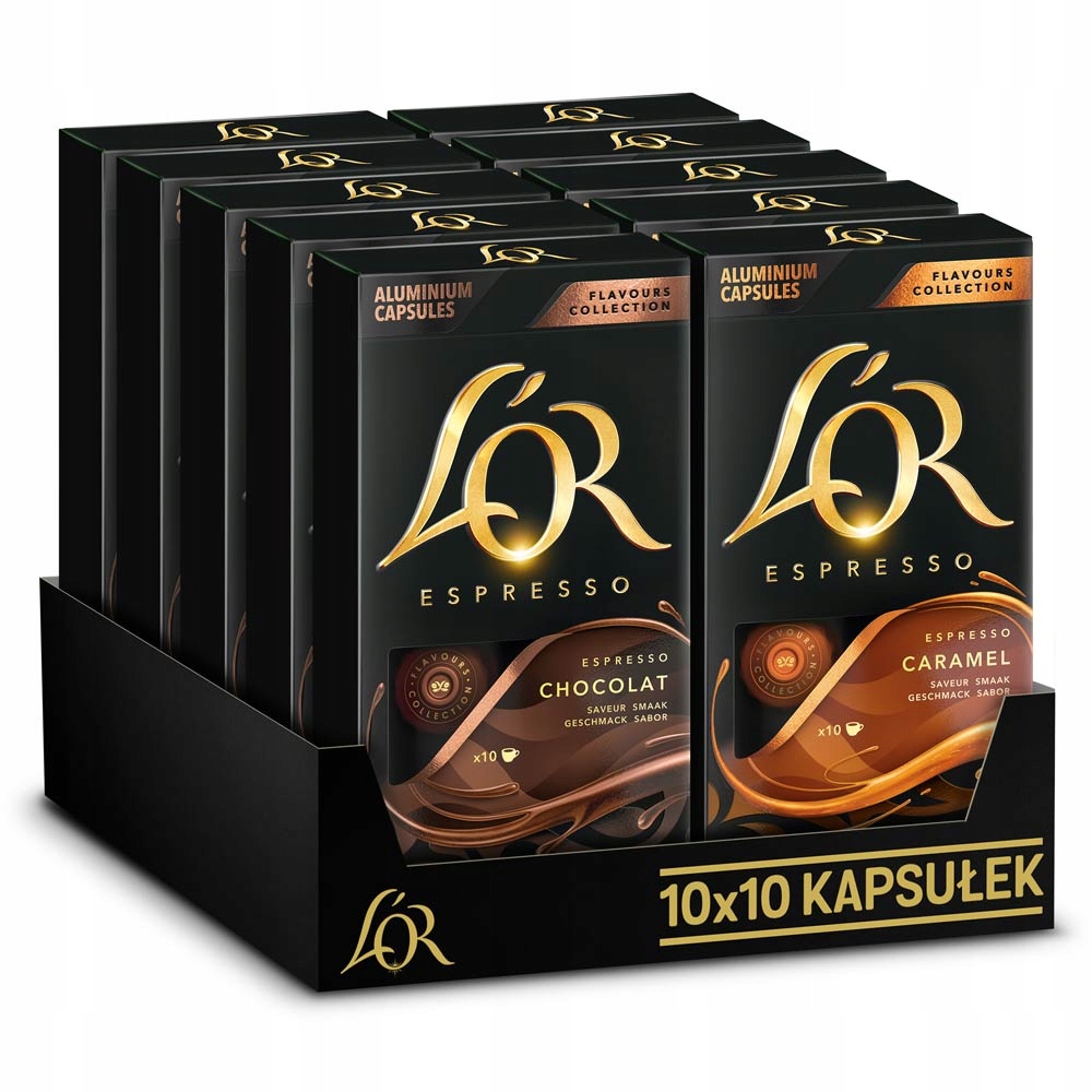 Kapsułki L'or Chocolat, Caramel do Nespresso(r)* 100 kaw 9+1 Gratis!