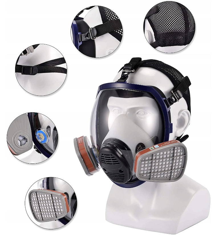 MASKA PRZECIWGAZOWA 6800 DO FARBA W SPRAYU Z OKULARAMI OCHRONNYMI Kod producenta TL0218BK