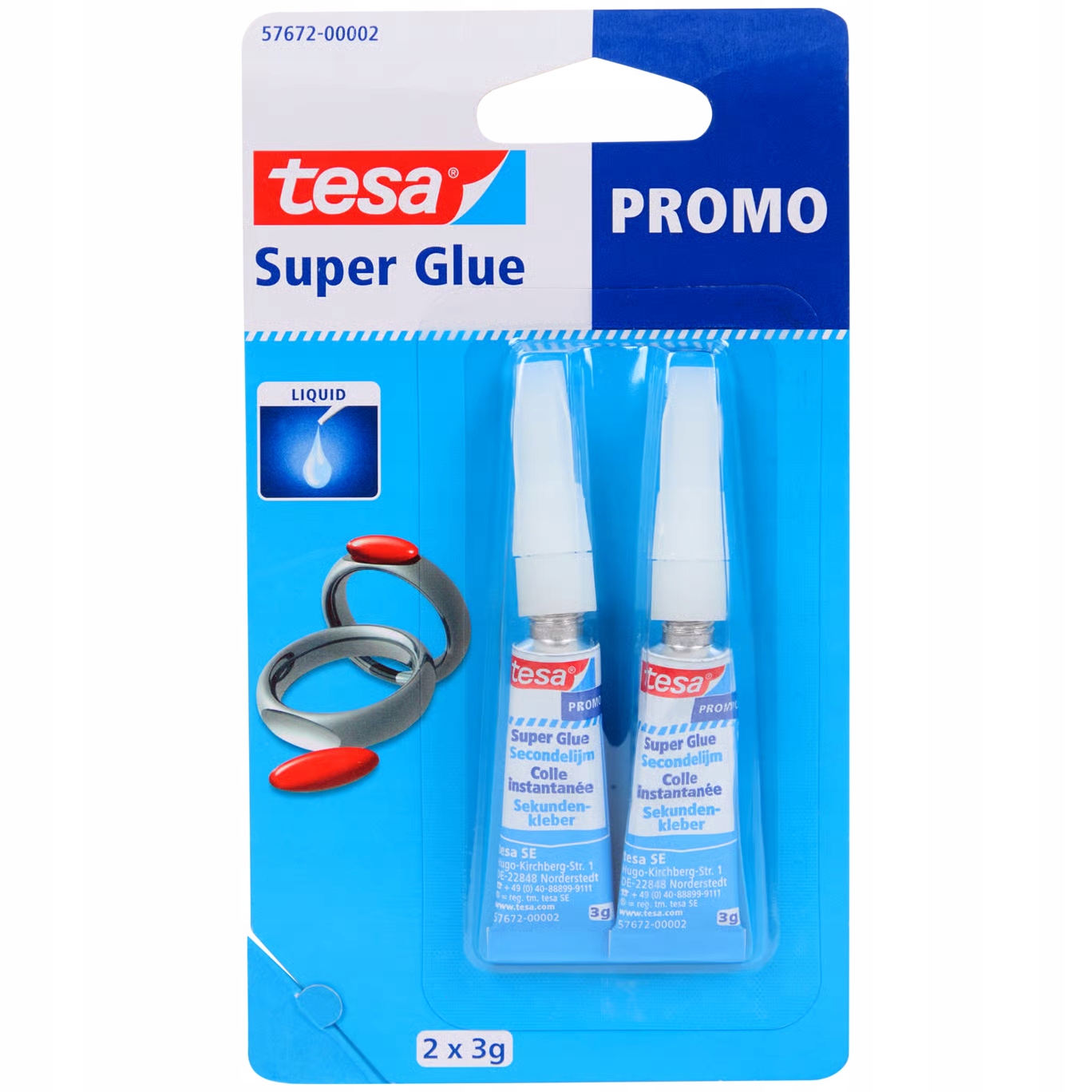 Klej Glue Tesa 2x3g