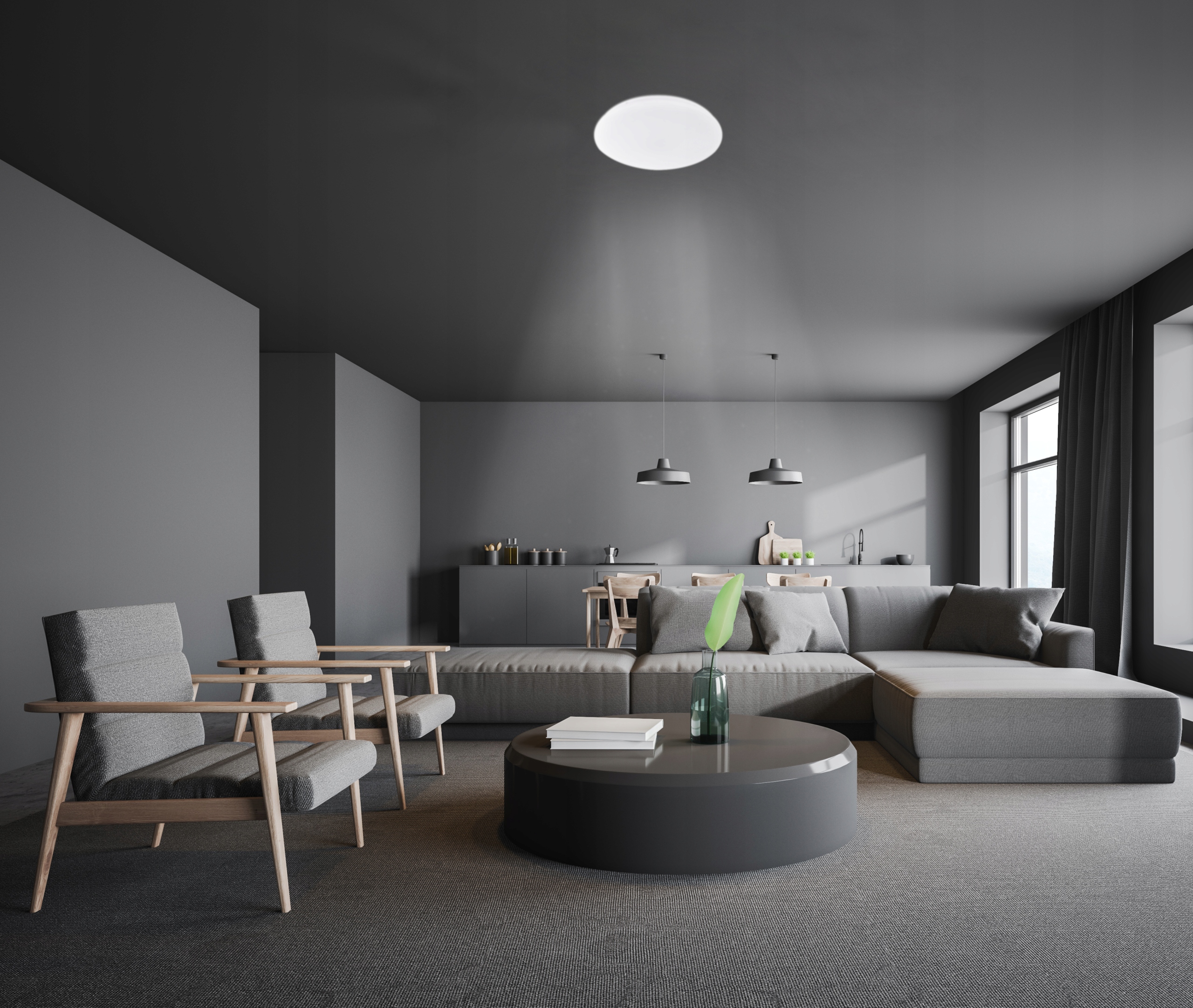 Plafon LED 18W oprawa LAMPA panel CZUJNIK RUCHU MIKRO Kolor biały