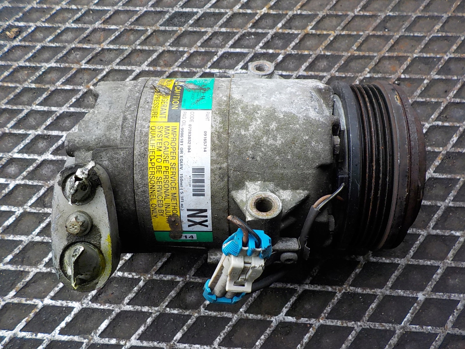 5714 - КОМПРЕССОР КОНДИЦИОНЕРА OPEL ASTRA 09165714 5714NX