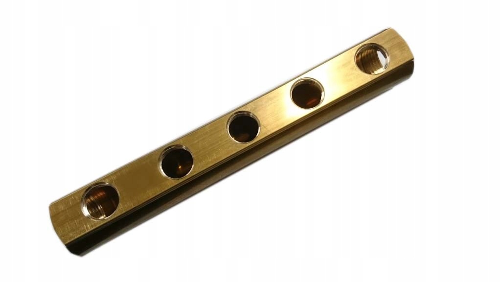 

Belka rozdzielacza mosiężnego 5 obwodów +korek 225