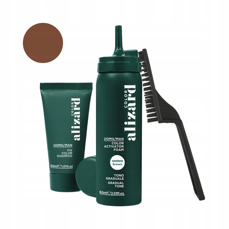 Alizard Brown Odsiwiacz do Włosów Brązowy Zestaw 60 Pianka 30ml Szampon