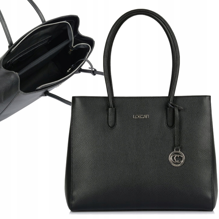 

Czarna torebka skórzana a4 Duże torebki do pracy