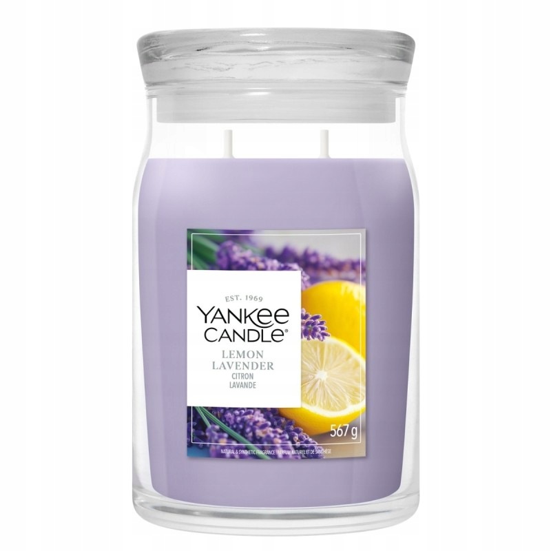 Yankee Candle Lemon Lavender – velká vonná svíčka 567 g