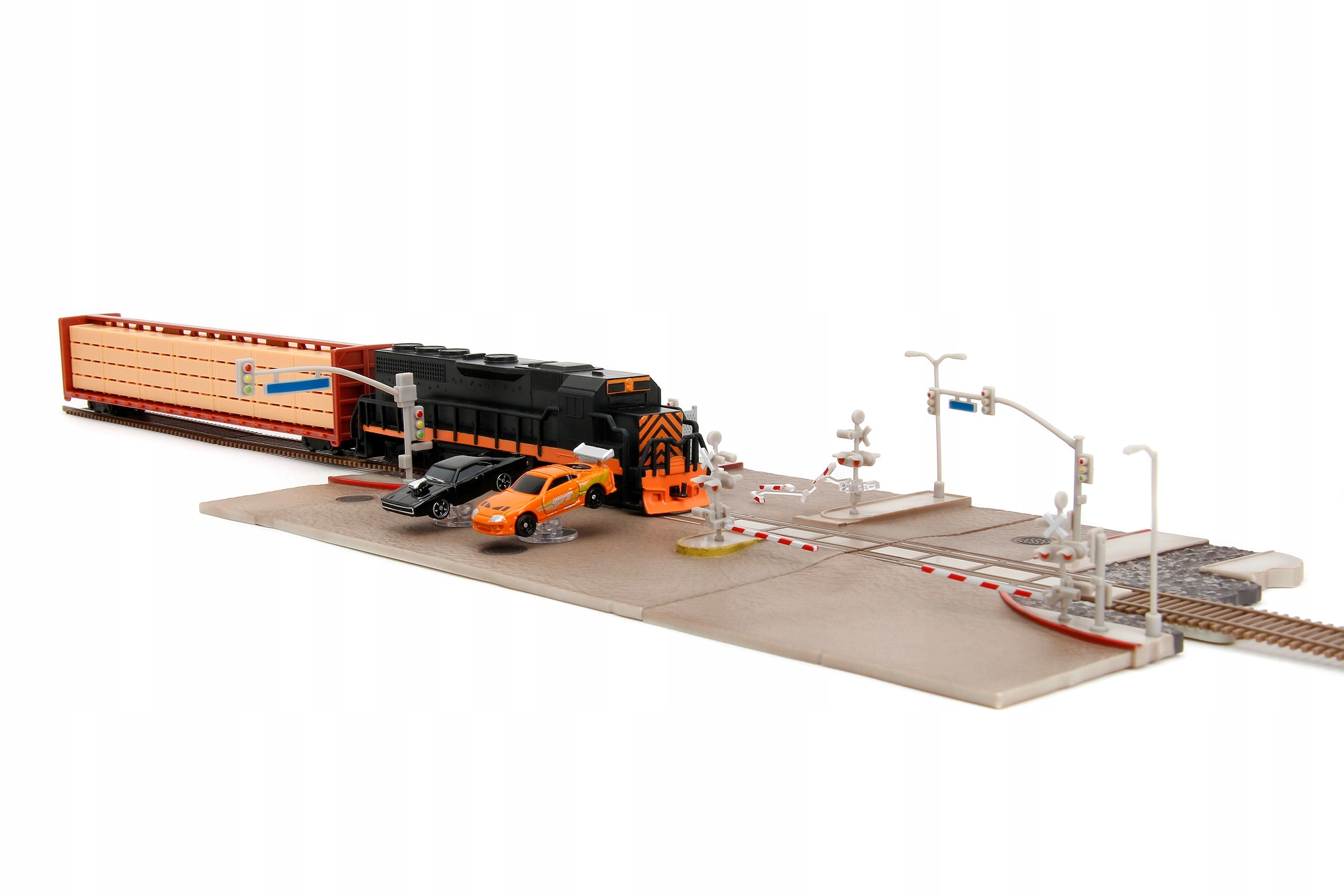 Jada Diorama Wyścig Z Pociągiem Fast And Furious Nano Scene Nowy Zestaw