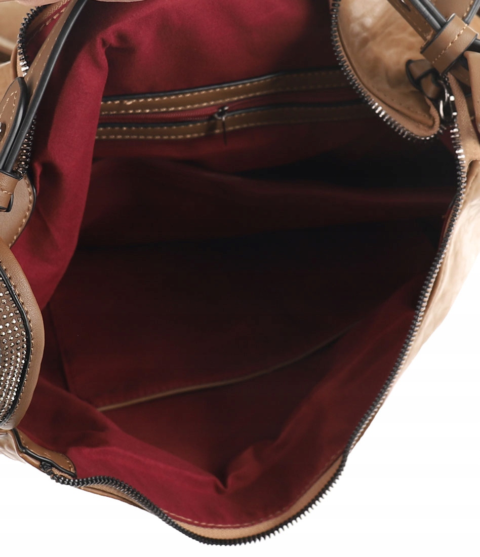 Torebka Damska torba listonoszka worek BLY012 Brązowy Materiał dominujący skóra ekologiczna