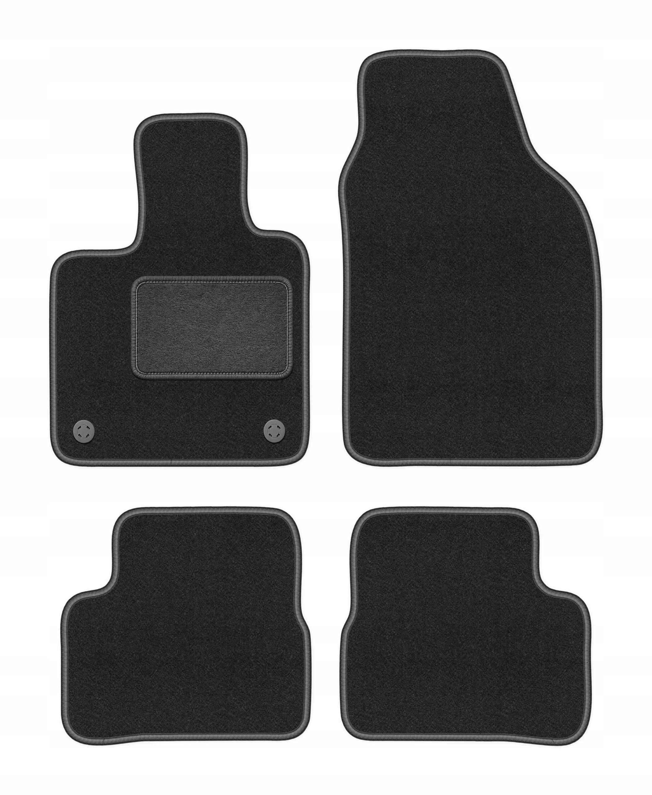 Velurové koberce pro Fiat E-500/500 Electric 2020- komplet Lux grafit