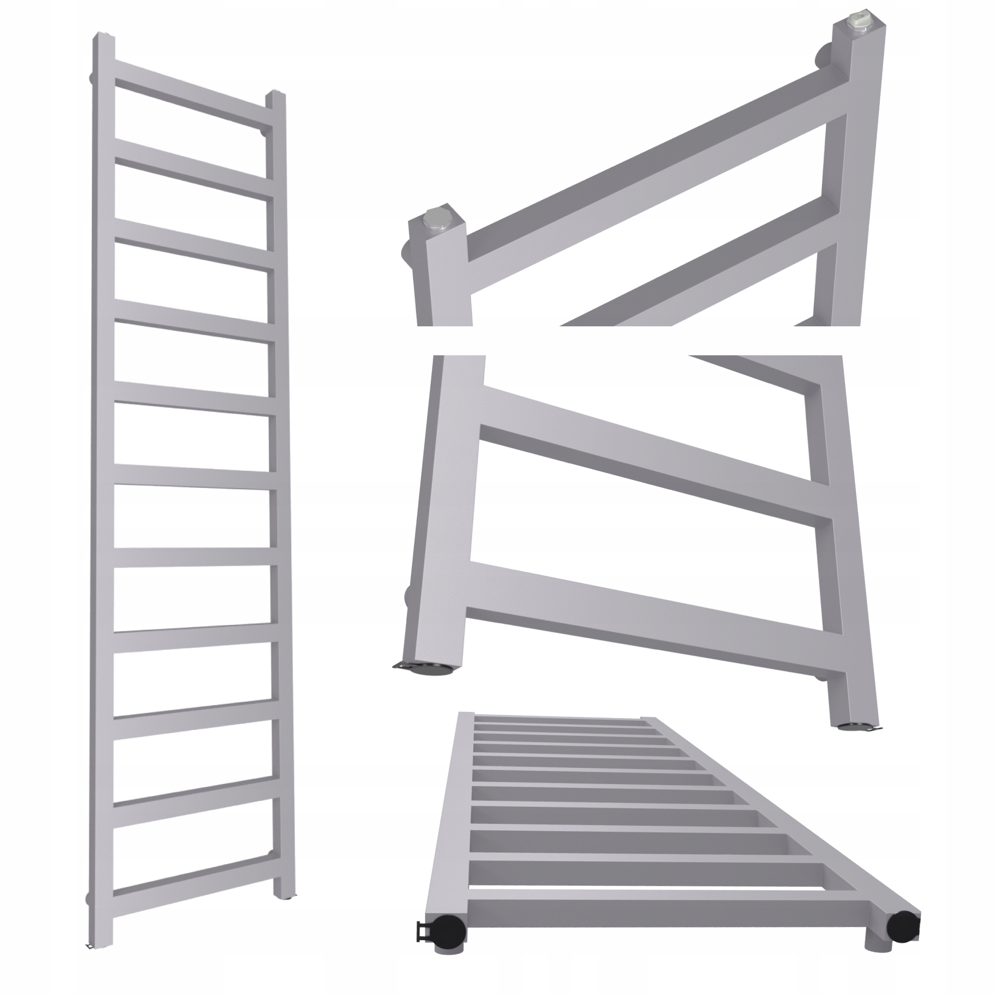 Koupelnový radiátor Box 990x500 4 ÚNOR-stříbrný