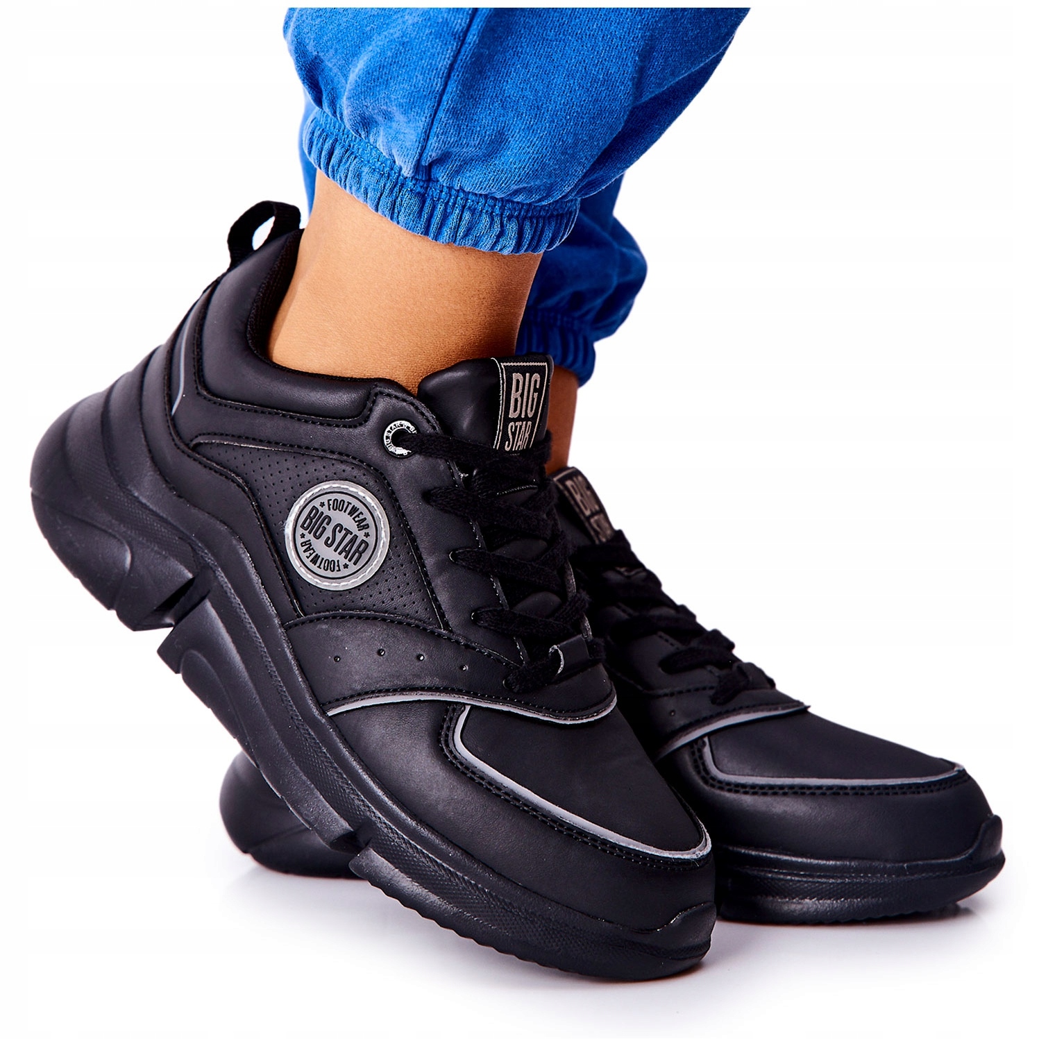 

Czarne Skóra ekologiczna Buty Big Star r.39