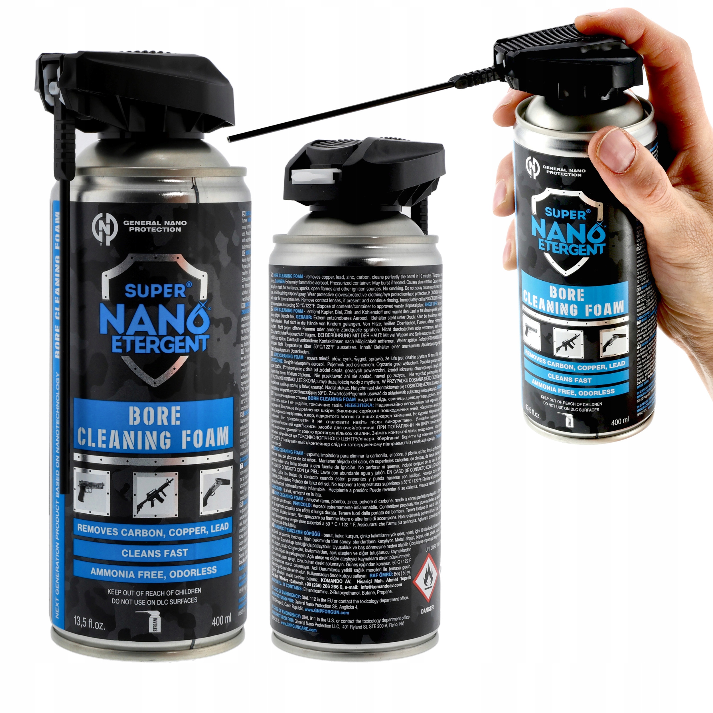 Pianka do Czyszczenia Lufy Broni General Nano Prot 400ml AKTYWNA PIANA