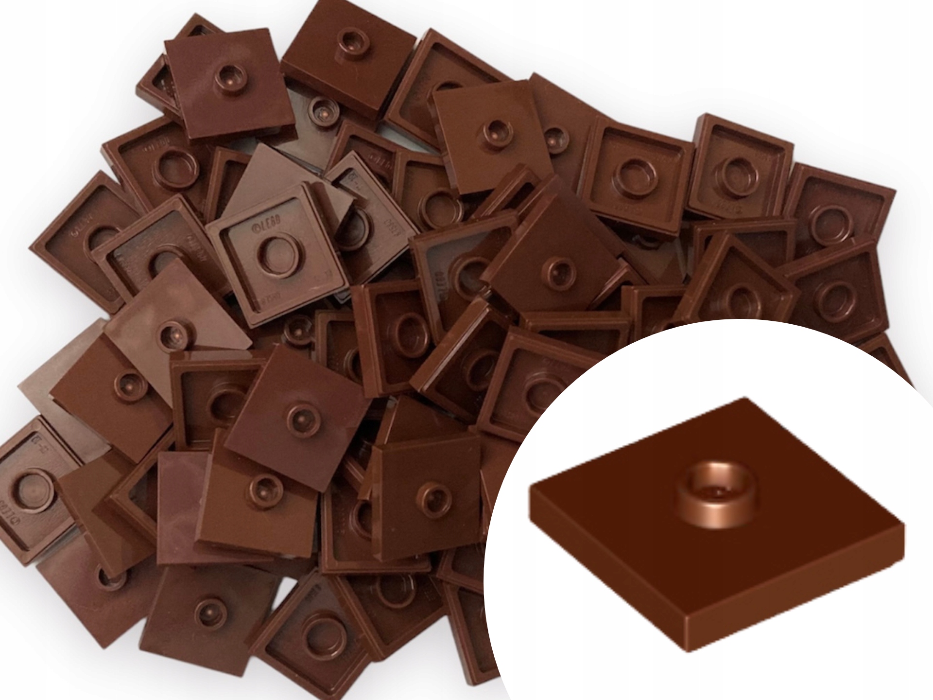 

Lego 87580 Plate 2x2 Jumper Reddish Brown 20szt