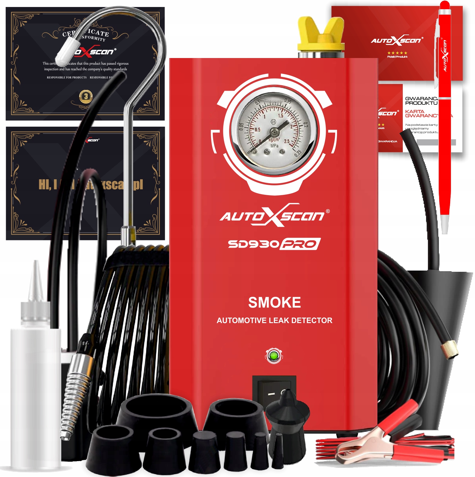 GENERATOR DYMU DO WYKRYWANIA NIESZCZELNOŚCI AUTOXSCAN SD930 PRO Marka AutoXscan